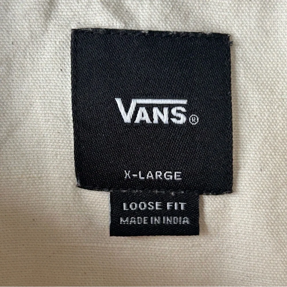 Vans Laurel Woven Cream Pink Floral Short Sleeve Cotton Linen Button Down Shirt - Picture 7 of 10